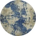 thumbnail image 2 of Addison Rugs Mayfield Premium Machine Washable Transitional Abstract Navy Round Rug, 8' x 8', 2 of 6