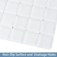 thumbnail image 3 of Foldable Silicone Bathtub Mat: Jumbo Size Heavy Duty Safety Bath Mat for Tub Without Suction Cups Non Slip Bath & Shower Mat for Textured, Reglazed, Refinished Tub (White, 35.8 x 17.7), 3 of 13
