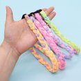 thumbnail image 5 of 4 diademas trenzadas Tie Dye para niñas, accesorios ajustables para el cabello con trenza de arcoíris para niños, diademas elásticas para niñas, regalos de fiesta de cumpleaños, lindas, 5 of 5