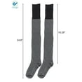 thumbnail image 3 of Deago 5 Pairs Women High Thigh Socks Cotton Knit Warm Over Knee Thick Tights Long Stocking Knee High Leg Warmer (Multi-color), 3 of 10