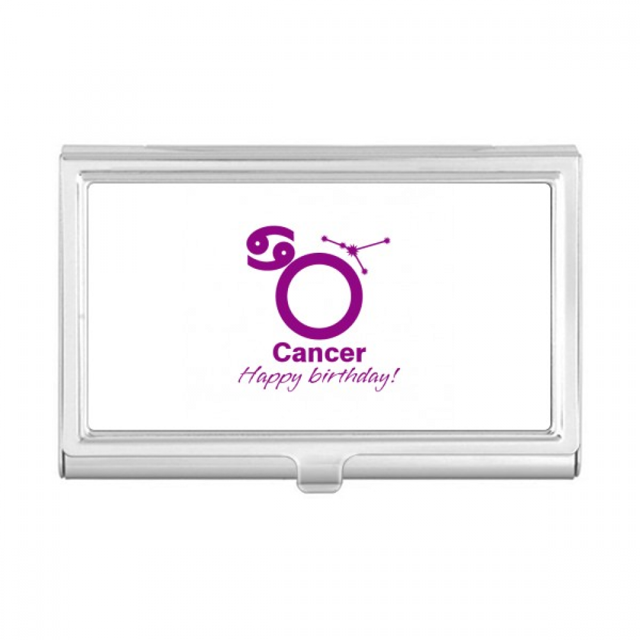 Constellation Fate Birthday Celebration Cancer Business Card Holder Case Pocket Box Wallet