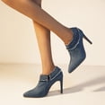 thumbnail image 2 of adviicd Water Shoes For Women Red High Heels For Women Women High Heeled Shoes New Pattern Fashion Pointed Elegant Color Blocking Slim Heel Dinner Shoes Navy 6.5, 2 of 5