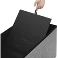 thumbnail image 5 of SONGMICS 30" Storage Ottoman Holds 660 lb Ottoman with Storage Folding Storage Bench Footstool for Entryway Living Room Light Gray, 5 of 11