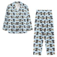 thumbnail image 6 of FOR U DESIGNS Hot Dog Dachshund Pajama Sets for Women 2 Piece Button Down Long Sleeve Pants with Pockets Size XS Sleepwear Long V-neck Tops for Women Winter, 6 of 7
