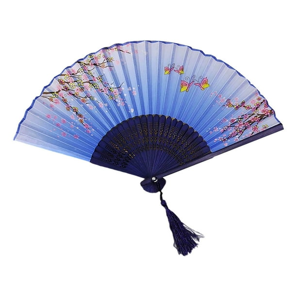 Juego De Abanicos De Papel De Mano Abanico Plegable Decorativo De Estilo Antiguo Chino Para Salón, Sala De Estar, Baile Tradicional Japonés Tejido De Poliéster Madera Artesanal