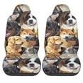 thumbnail image 1 of LAKIMCT Realistic Dogs Car Seat Covers Vehicle Front Seat Covers Universal Fit Seat Protector, 1 of 9