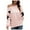 Pink, variant on Herrnalise Women's Knitted Crop Tops Women Star Print Off-Shoulder Round Neck Sweater Pullover Jumper Sweaters