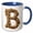 Blue/White, variant on 3drose, Elegant Image of Gold Victorian Ornate Monogram Initial B, 11oz Mug