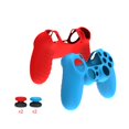 thumbnail image 3 of Compatible Con Empuñaduras De Mando De Ps4, Funda De Silicona Antideslizante, Juego De Piel, Accesorios De Juego Con Funda De Silicona Y 2 Tapas Basculantes 3 Uds Speravity EL017908-03, 3 of 5