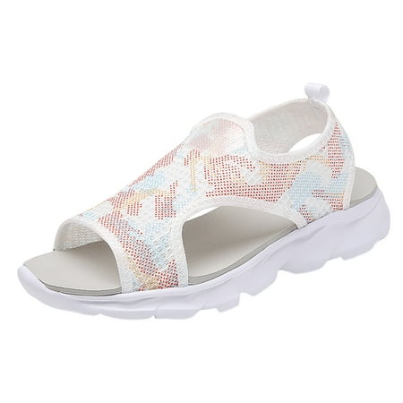 

Women Summer Noctilucent Mesh Beach Elastic Band Sport Camouflage Casual Open Toe Flat Soft Bottom Breathable Shoes Sandals Rose Sandals for Women Wedding Snakeskin Wedge Sandals for Women Strive