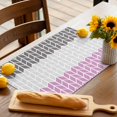 thumbnail image 3 of Placemats Set of 4, Herringbone Pattern Place Mats Vintage Pink Ombre Grey Tablemats Washable Placemat Table Decoration for Kitchen Table Dinner Party Home Decor Indoor Outdoor 13x19 Inch, 3 of 9