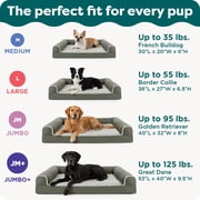 FurHaven Plush & Suede Full Support Orthopedic Sofa Pet Bed for Dogs & Cats - Gray, Jumbo