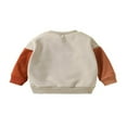 thumbnail image 2 of Baby Sweatshirts Patchwork Long Sleeve Pullover  Neck Contrast Color Tops, 2 of 6