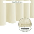 thumbnail image 4 of Inhousolu Fabric Shower Curtain Waffle Weave 230GSM Heavy Duty, Weighted Hem with 14 Metal Hooks, Water Repellent & Machine Washable, 72x72 inch, Ivory, 4 of 8