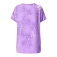 thumbnail image 6 of CFLVAEK Sublimation Blank Shirts for Women Casual Bleached Short Sleeve Blouses Loose Fitted Round Neck Tunics, 6 of 6