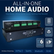 Juke-6 | 6 مكبر صوت المنطقة | نظام صوتي متعدد الغرف يتم التحكم فيه لاسلكيًا | متوافق مع Airplay 2 و Spotify Connect و Bluetooth و DLNA