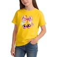thumbnail image 4 of SDNall Girls Graphic Print Casual T-Shirt, Soft Cotton Round Neck Top, Summer Basic Short Sleeve Tees for Girls 2-14 Years, 4 of 7