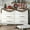 White, variant on Demi Bonn 6 Drawer Double Dresser with Golden Handle, Modern 6 Chest of Drawers with Deep Drawers, Wide Storage Organizer Cabinet for Living Room, White