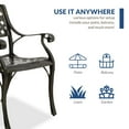 thumbnail image 2 of SOCIALCOMFY 3-Piece Outdoor Patio Dining Set, All-Weather Cast Aluminum Furniture Conversation Set, Include 2 Chairs and a 31 inch Round Table with Umbrella Hole for Balcony Lawn Garden Backyard, 2 of 7