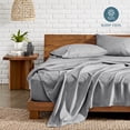 thumbnail image 3 of Bare Home Premium 1800 Collection 4-Piece Bed Sheet Set, King, Heathered Charcoal, 3 of 9