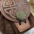 thumbnail image 6 of Hangable Coin Purse Medieval Belt Bag Steampunk Dice Bag Vintage Belt Pouch for Men Women Brown (Round), 6 of 7