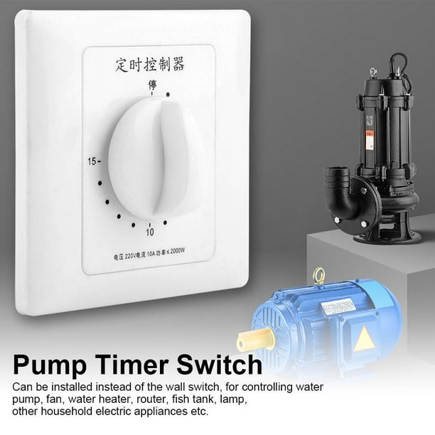 OTVIAP 220V 15Minutes Water Pump Timer Mechanical Countdown Indoor