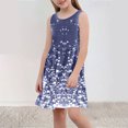 thumbnail image 6 of AUNVITO Girls Allover Print Round Neck Sleeveless Dress with Pockets Casual Summer Fashion, 6 of 7