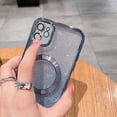 thumbnail image 4 of Compatible with iPhone 12 Magnetic Gardient Glitter Case, Plating Bling Cute Case with MagSafe for Women Girls Full Camera Protector Back Cover for iPhone 12 6.1'' Blue, 4 of 11