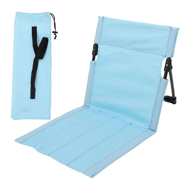 S SERENABLE Folding Camping Backrest Floor Seat for Trekking Sporting Events Backpacking Light Blue