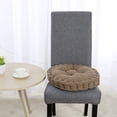 thumbnail image 3 of PiccoCasa Home Office Corduroy Round Shaped Sofa Floor Chair Cushion Pad Coffee Color, 3 of 7