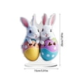 thumbnail image 3 of Hagloyecr Easter Bunny Figurines Decor,2D Acrylic Bunny Spring Sculpture Tabletop Ornament,Festival Present for Garden Bunny Statue Easter Decor F, 3 of 5
