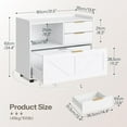 thumbnail image 3 of HOOBRO Lateral File Cabinet, Wooden Office Cabinet Drawers with Charging Station, Filing Cabinet for Home Office, A4/Letter/Legal-Sized Files, Printer Stand with Open Storage Spaces, White WT37UWJ01, 3 of 8