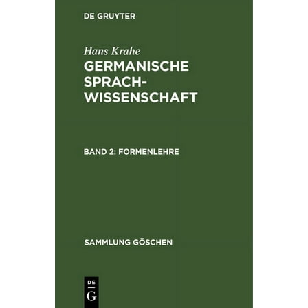 Sammlung Göschen: Formenlehre (Hardcover)