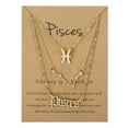 thumbnail image 1 of Twelve Constellations Gold Clavicle Necklace Set with Paper Card for Women Friendship Pendant, 1 of 3