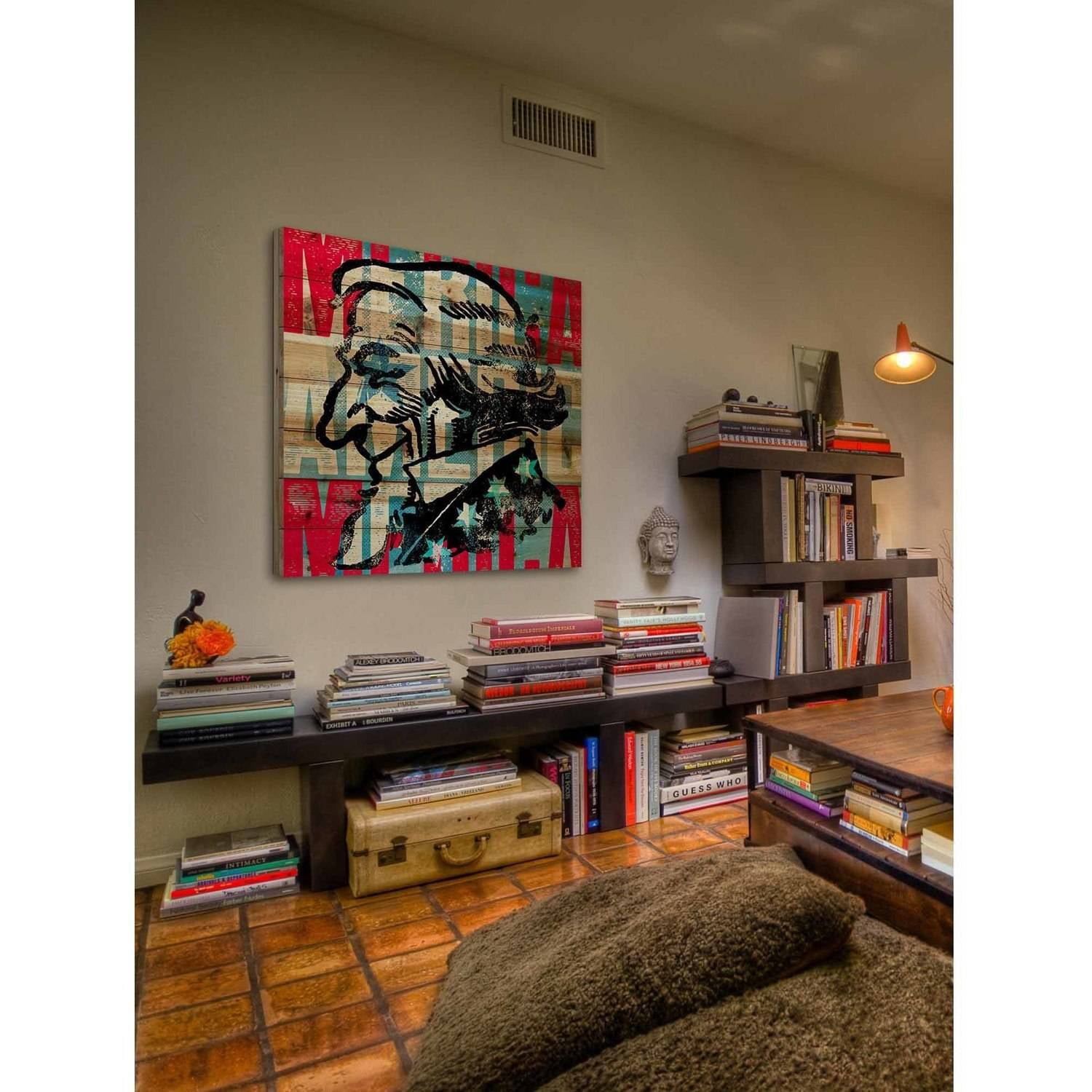 Marmont Hill "Uncle Sam Smile" by Rick Martin Painting Print on Natural Pine Wood