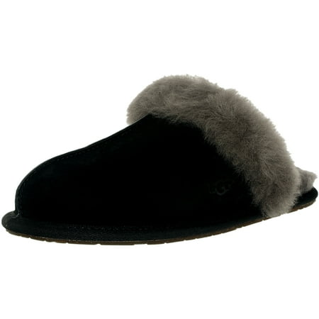 Ugg Women's Scufette II Black/Grey Ankle-High Suede Slipper - 6M