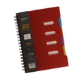 thumbnail image 2 of Spiral Notebook - 4 Subject Notebook, College Ruled Notebook with Dividers Pocket, Tabs Label, for Writing Journal, Home & Office Supplies, 7.5"X10"(Red), 2 of 5