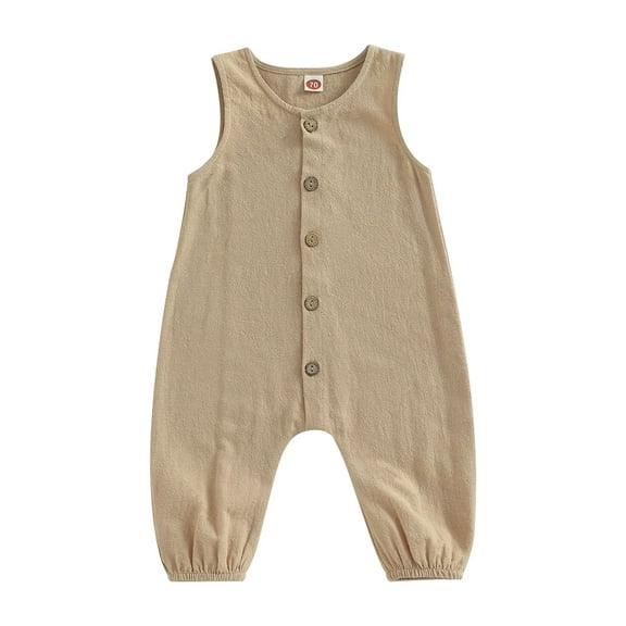 Bagilaanoe Newborn Baby Boys Summer Jumpsuit Print Sleeveless Bodysuit 3M 6M 12M 18M Infant Casual One Piece Romper