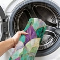 thumbnail image 6 of Hallway Runner Rug 2'x6', Purple Green Leaves Kitchen Runner Rugs Non-Slip Carpet Mats, Modern Abstract Art Botanical Bedside Rugs Runners Washable Floor Carpet for Bathroom Laundry Room, 6 of 8