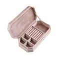 thumbnail image 3 of Estuche para joyas,Caja de terciopelo para guardar joyas,organizador de joyas,Estuche multiusos para joyas,Joyas Pendientes Pulseras Collar Colgante,Soporte de exhibición de anillos Rosa claro, 3 of 8