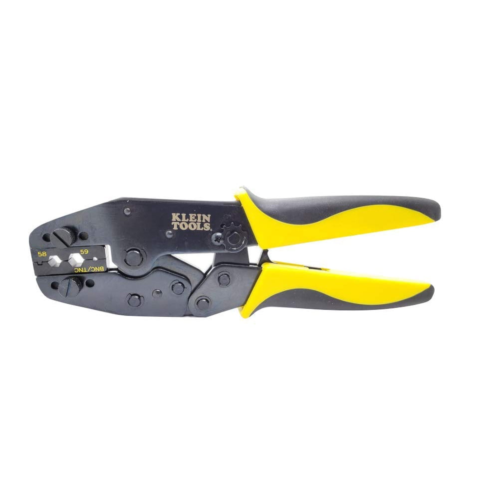 Coax Cable Crimper with Klein Ratchet Tool for RG58 / RG59, BNC/TNC