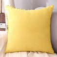 thumbnail image 2 of Decorative 3D Floral Throw Pillow Cover Ultra Soft Velvet Cushion Case Square Home Sofa Bed Room Farmhouse Decor 18 x 18 Inch Yellow, 2 of 4