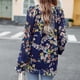thumbnail image 5 of Camisa de moda para mujer con un solo pecho blusas estampadas florales Tops atuendo diario, 5 of 7