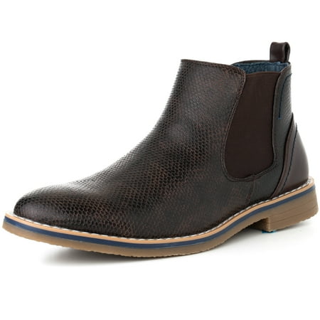 alpine swiss mens nash chelsea boots snakeskin ankle boot genuine leather