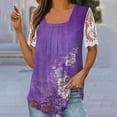 thumbnail image 2 of Birdeem Chemise Décontractée à Manches Courtes Imprimée pour Femmes, 2 of 12