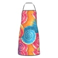 thumbnail image 3 of Anti-Fouling Belt Pocket Elasticated Apron - Non-Slippery Non-Fading Non-Shrinking Non-Crinkly Water-Repellent Rosybrown Tie-Dye Background Vibrant Colors, 3 of 8