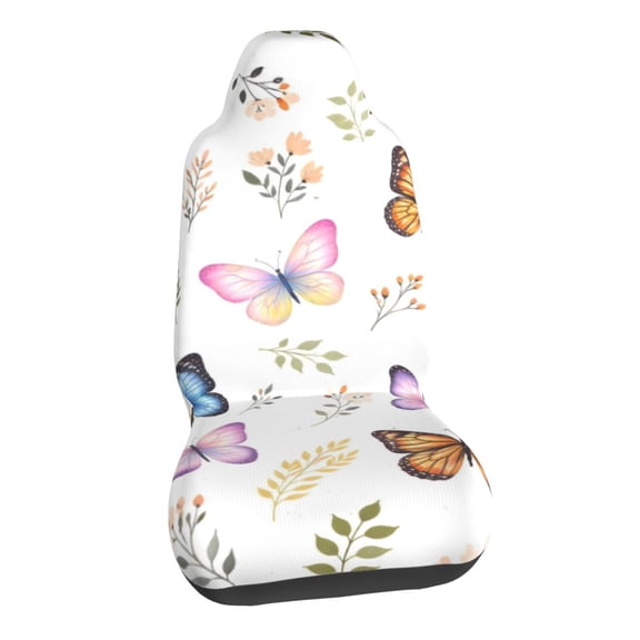 Butterfly Floral Car Seat Covers Stretch Car Seat Protectors Universal Fit