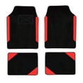 thumbnail image 1 of Tuqiang Tapis de Sol de Voiture for Volkswagen for Routan Velours-Liners Robustes en Daim Noir et Rouge, 1 of 4