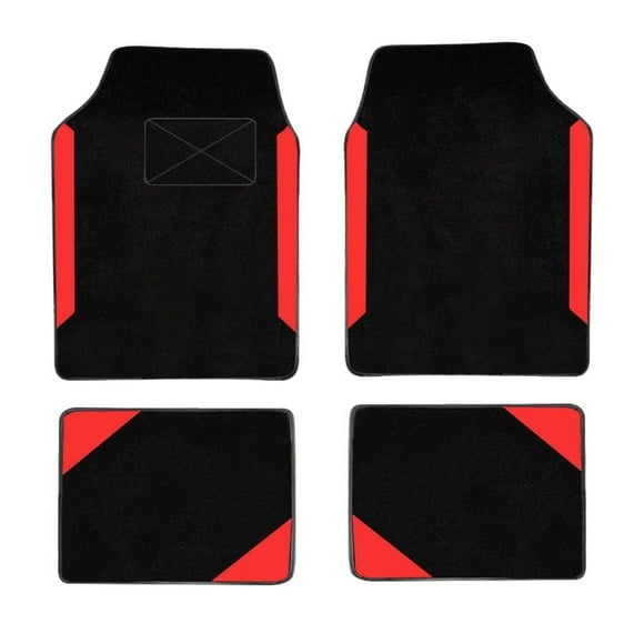 Tuqiang Car floor mats for Honda for Pilot Soft-guardian car mats Suede Black and Red