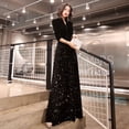 thumbnail image 2 of Vestido de noche Vestido de mujer Banquete Elegante Lujo Ligero Lujo Ligero Nicho Lujo Ligero Vestido de lentejuelas negras para anfitrión de reunión anual, 2 of 5